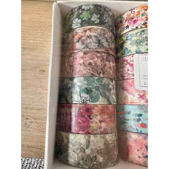 24 Roll Floral Washi Tape Scrapbook Craft Junk Journal Creative Gift Wrap - Picture 6 of 13